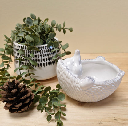 Ceramic Hedgehog on Back Bowl